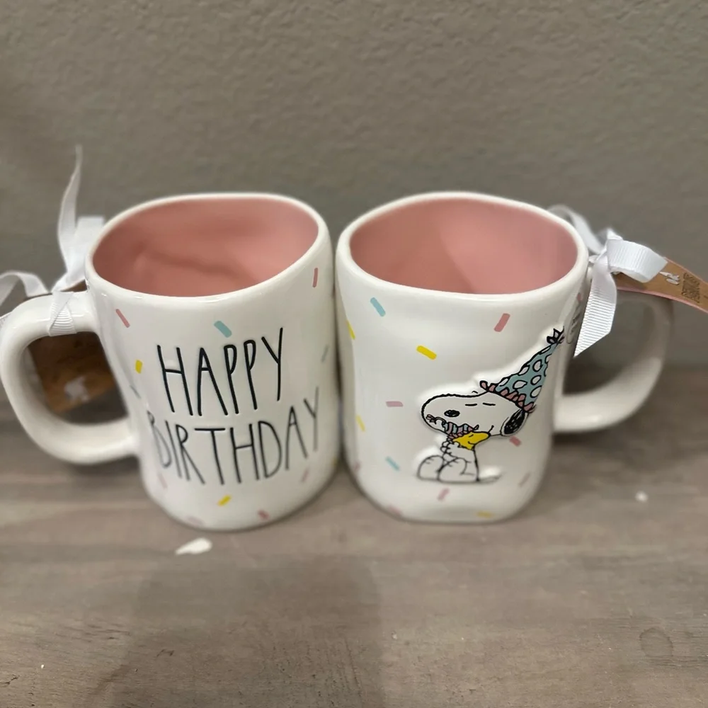Rae Dunn /Peanuts Snoopy Happy Birthday Mug - Picture 2 of 2